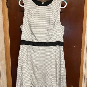 Mossimo dress, white with black pinstripes
